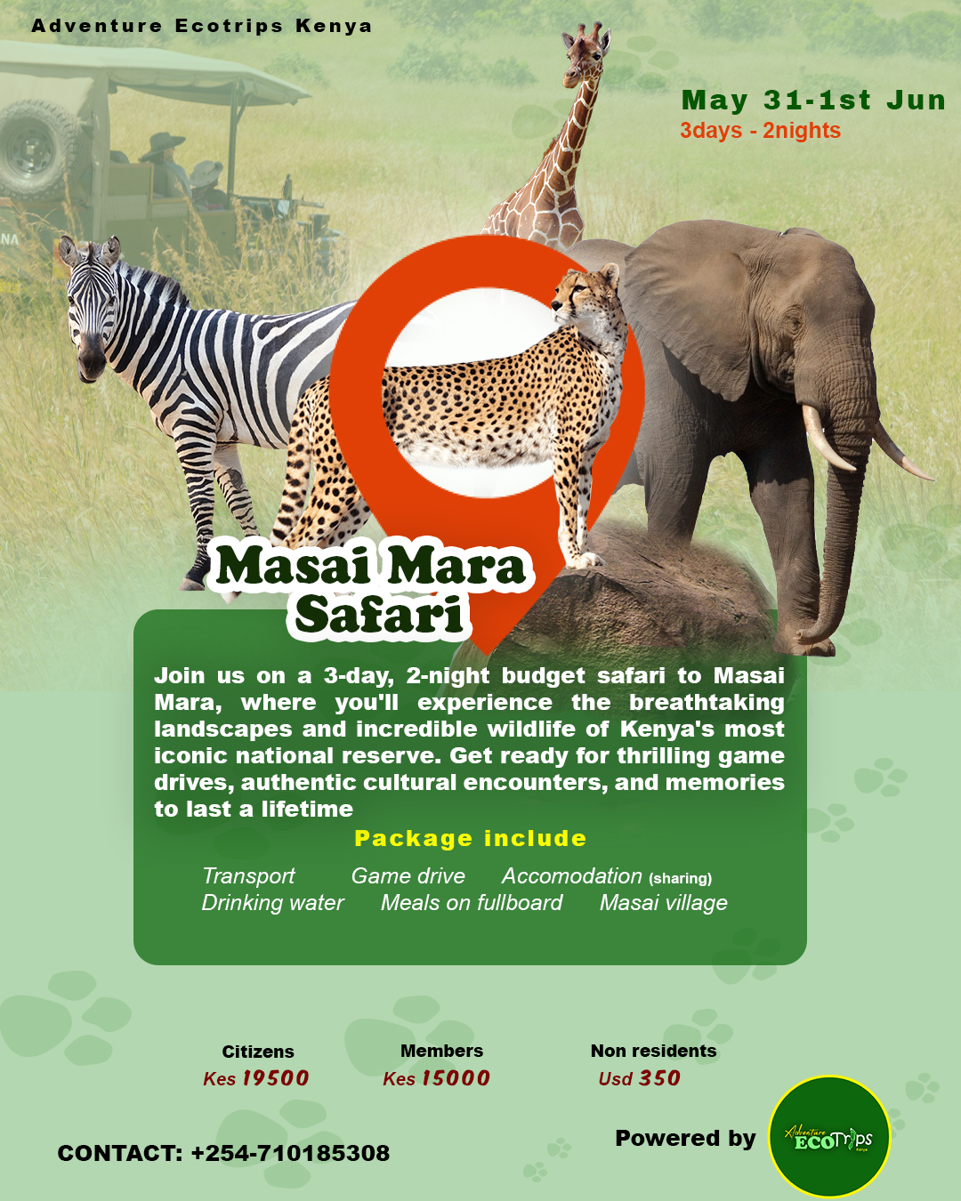 Maasai Mara Safari, 3 Days: safari in Maasai Mara National Reserve, Narok County, Kenya